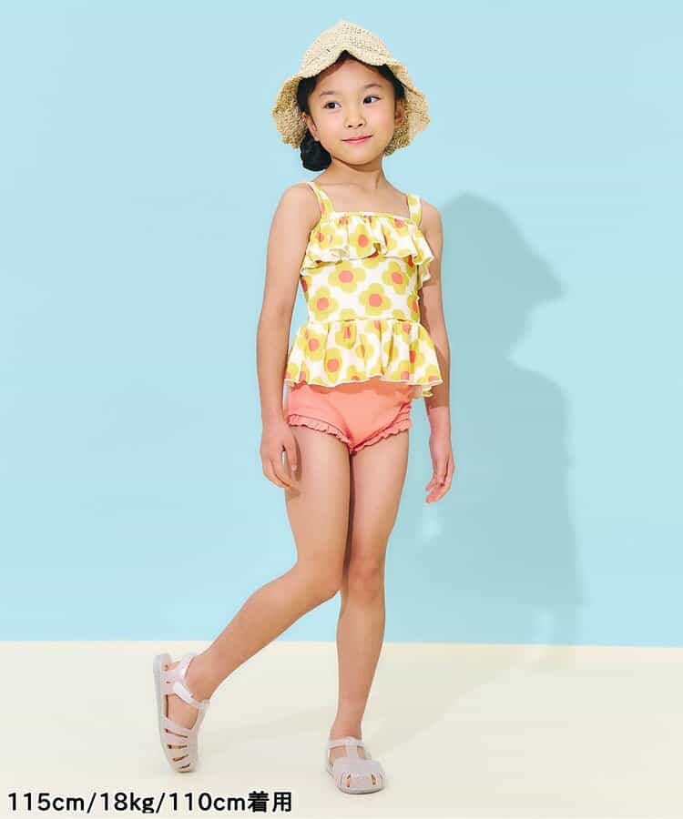 Ampersand UV-Proof Two-Piece Swimsuit (Direct from Japan) 80-140cm Girls' Summer Swimsuit Special