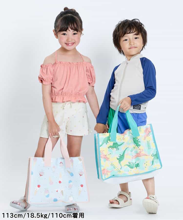 Ampersand UV-Proof Two-Piece Swimsuit (Direct from Japan) 80-140cm Girls' Summer Swimsuit Special