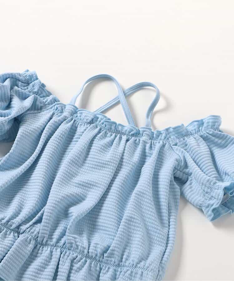 Ampersand UV-Proof Two-Piece Swimsuit (Direct from Japan) 80-140cm Girls' Summer Swimsuit Special