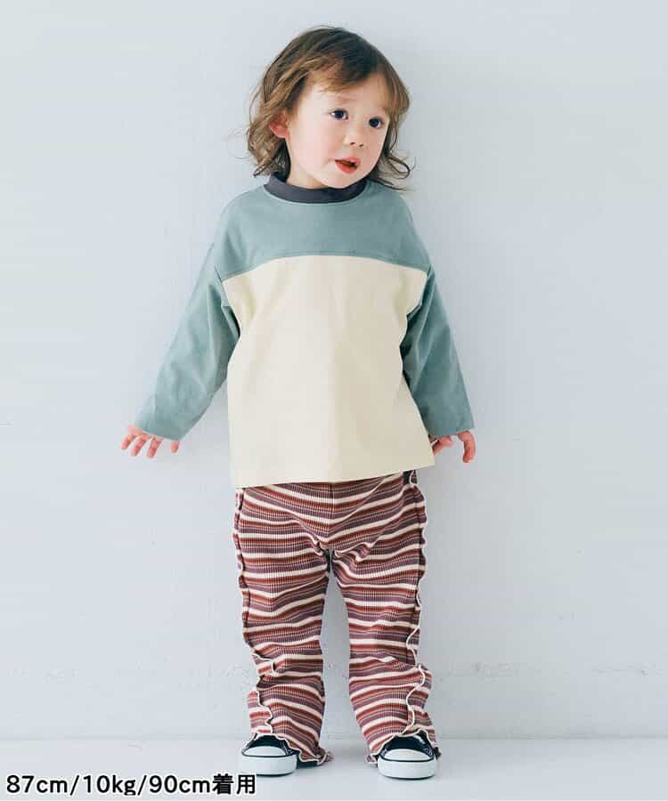 Japanese children's clothing p.prem#r sports style long-sleeved tops 80-140cm boys/girls summer TOPS