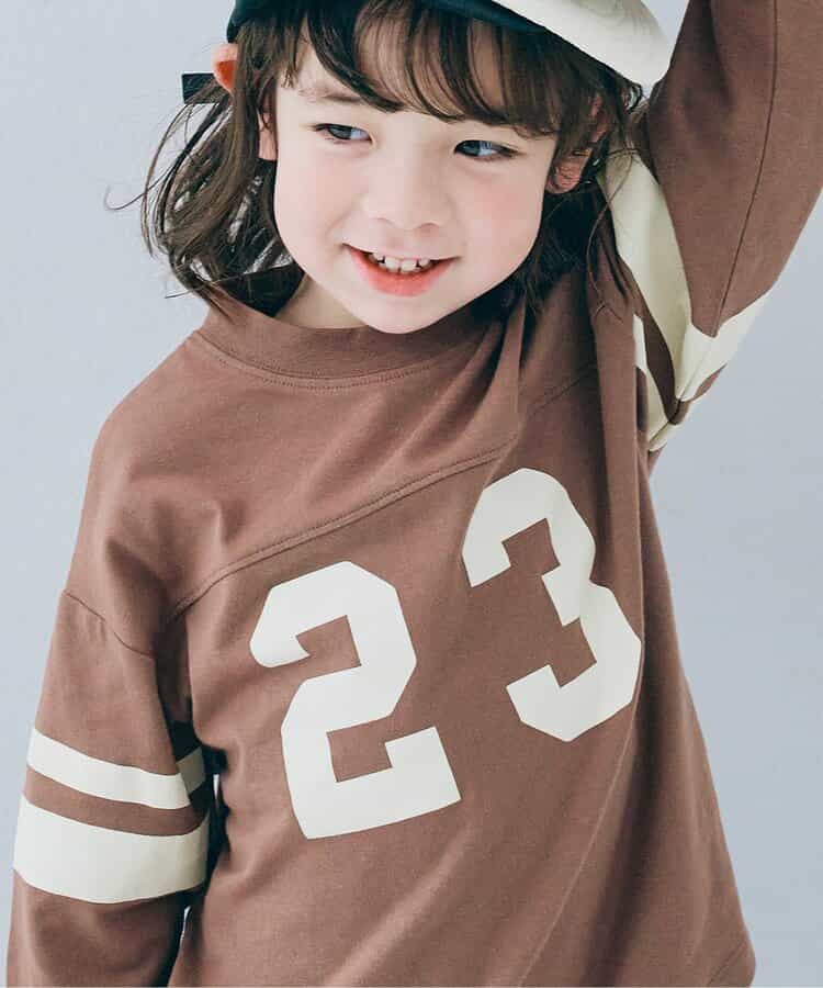 Japanese children's clothing p.prem#r sports style long-sleeved tops 80-140cm boys/girls summer TOPS