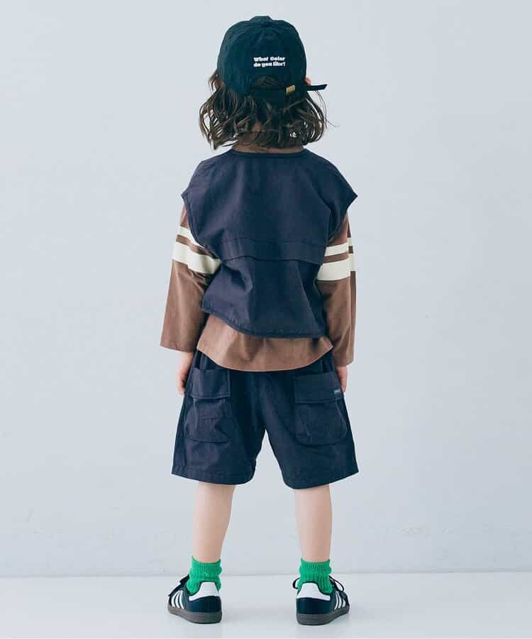 Japanese children's clothing p.prem#r sports style long-sleeved tops 80-140cm boys/girls summer TOPS