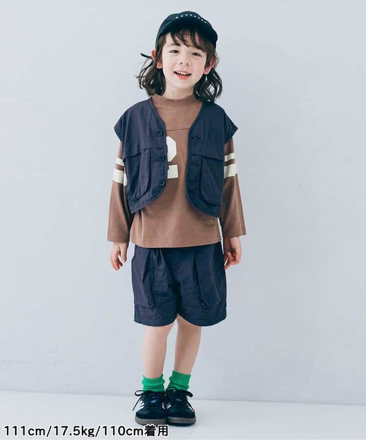 Japanese children's clothing p.prem#r sports style long-sleeved tops 80-140cm boys/girls summer TOPS