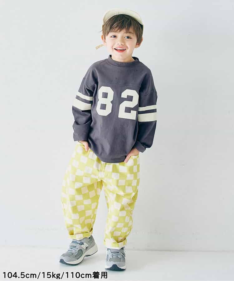 Japanese children's clothing p.prem#r sports style long-sleeved tops 80-140cm boys/girls summer TOPS