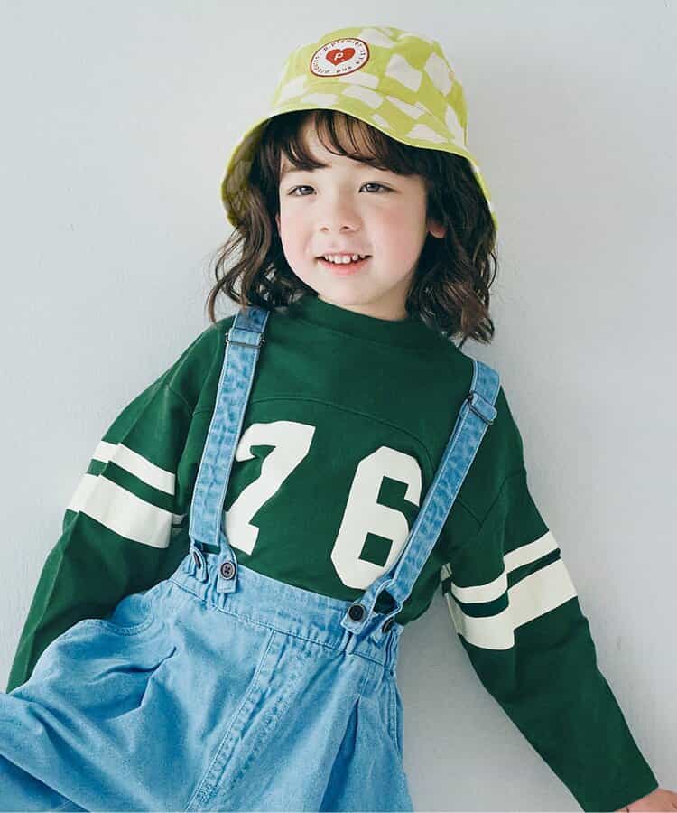 Japanese children's clothing p.prem#r sports style long-sleeved tops 80-140cm boys/girls summer TOPS