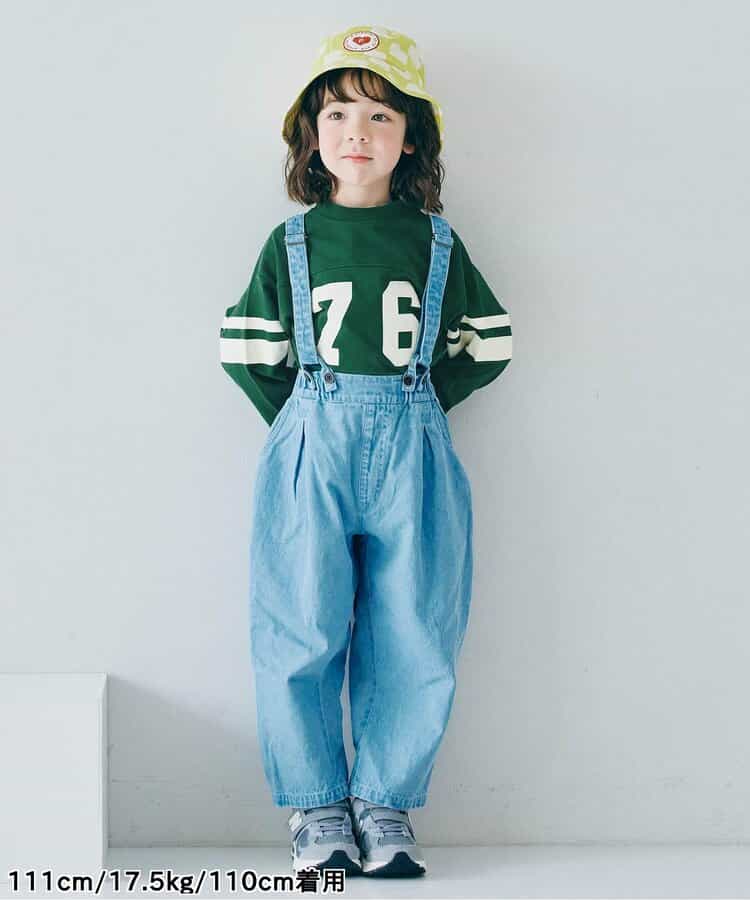 Japanese children's clothing p.prem#r sports style long-sleeved tops 80-140cm boys/girls summer TOPS