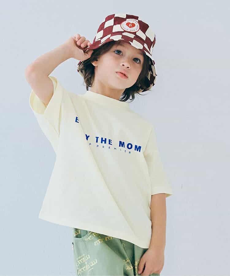 Japanese children's clothing p.prem#r letter print T-shirt 80-140cm boys/girls summer TOPS