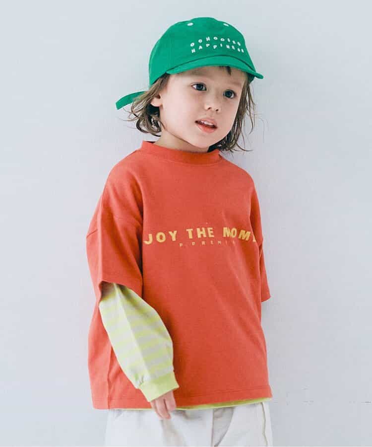 Japanese children's clothing p.prem#r letter print T-shirt 80-140cm boys/girls summer TOPS