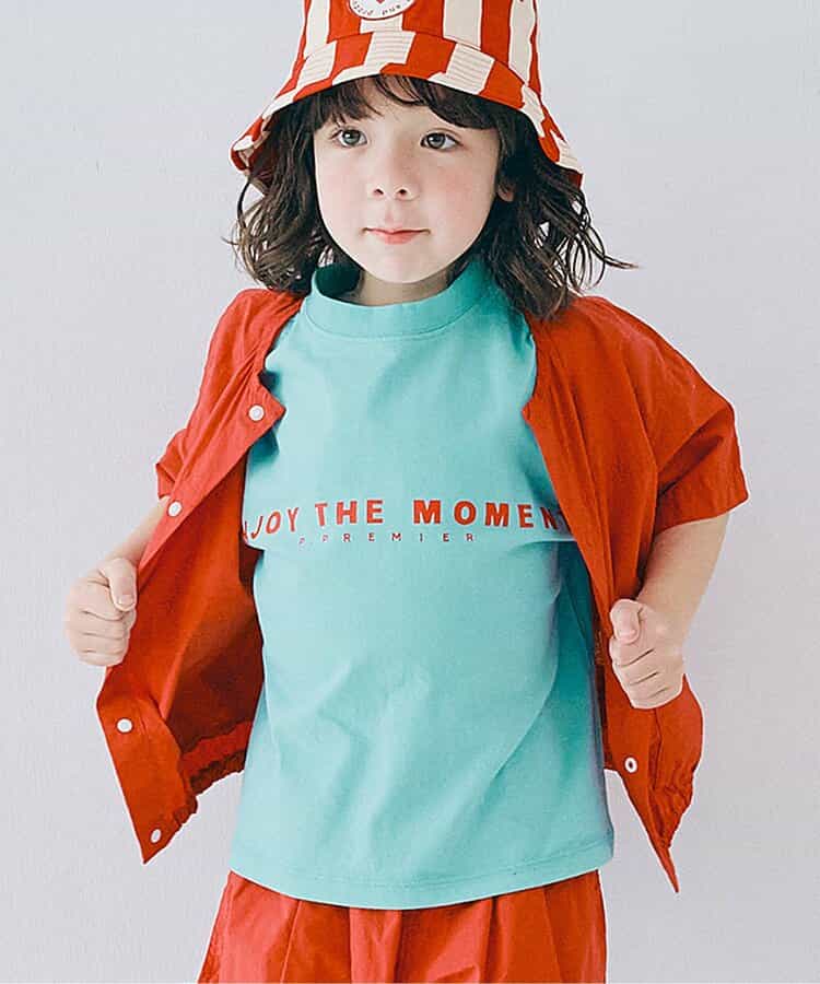 Japanese children's clothing p.prem#r letter print T-shirt 80-140cm boys/girls summer TOPS