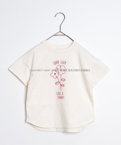 日本童裝 p.prem#r 刺繡短袖上衣 80-140cm 男童款/女童款 夏季 TOPS