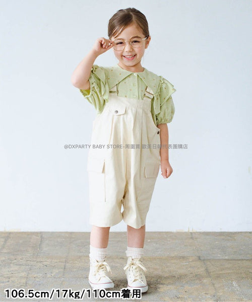 日本童裝 p.prem#r 荷葉領上衣 80-140cm 女童款 夏季 TOPS