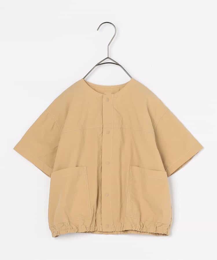 Japanese children's clothing p.prem#r typewriter snap button short-sleeved shirt 80-140cm boys/girls summer TOPS
