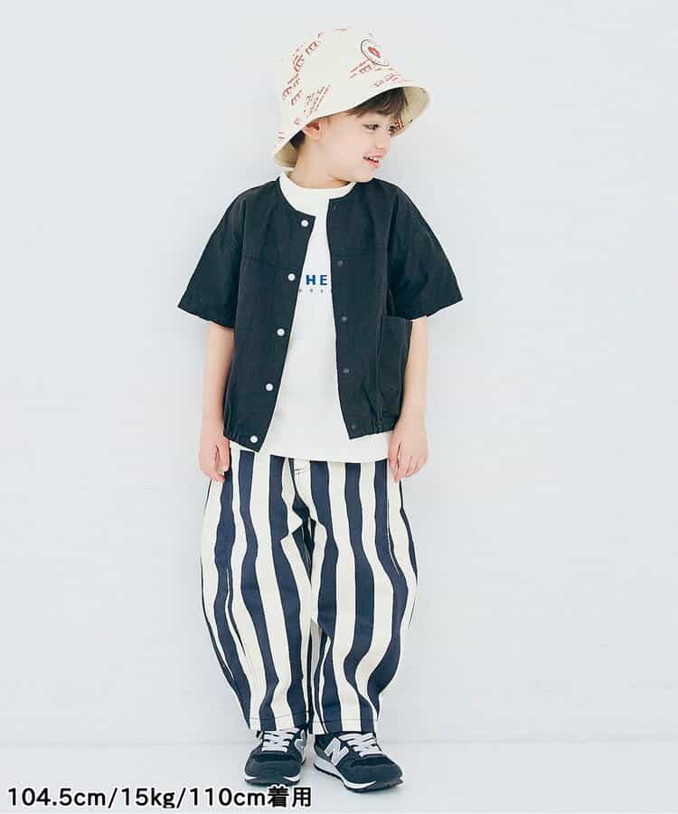 Japanese children's clothing p.prem#r typewriter snap button short-sleeved shirt 80-140cm boys/girls summer TOPS