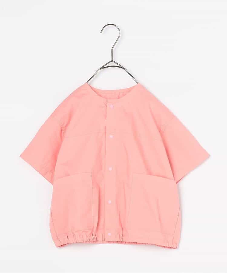 Japanese children's clothing p.prem#r typewriter snap button short-sleeved shirt 80-140cm boys/girls summer TOPS