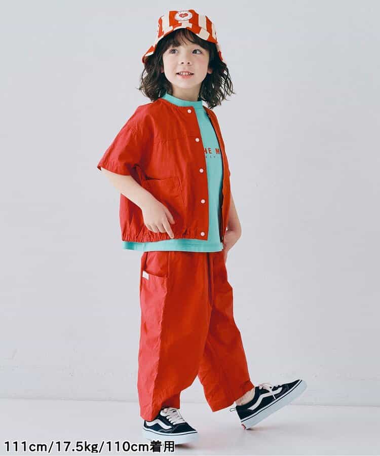 Japanese children's clothing p.prem#r typewriter snap button short-sleeved shirt 80-140cm boys/girls summer TOPS