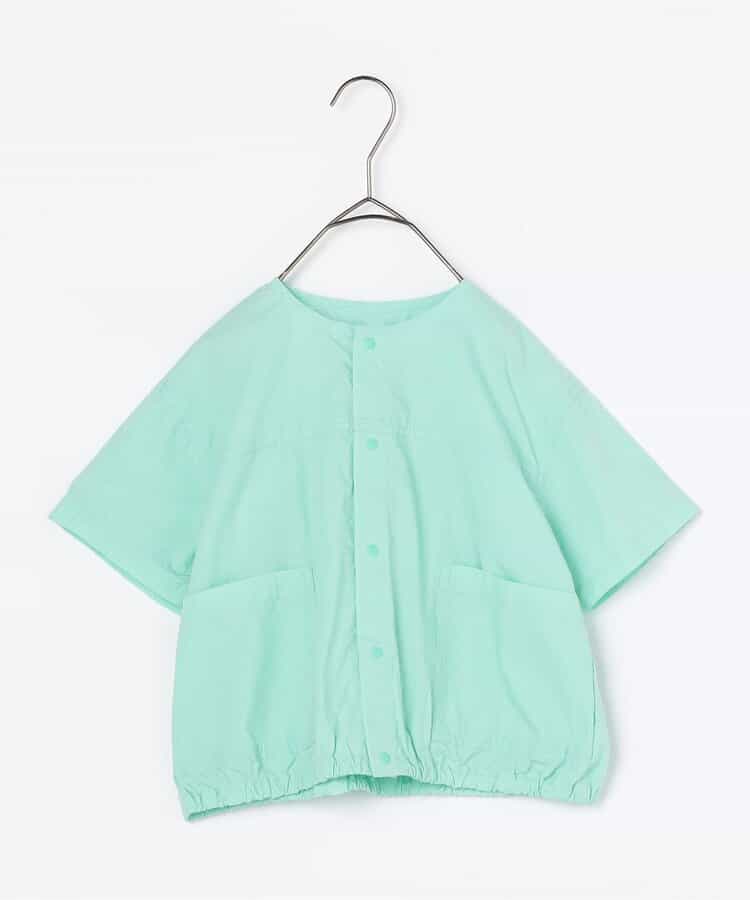 Japanese children's clothing p.prem#r typewriter snap button short-sleeved shirt 80-140cm boys/girls summer TOPS