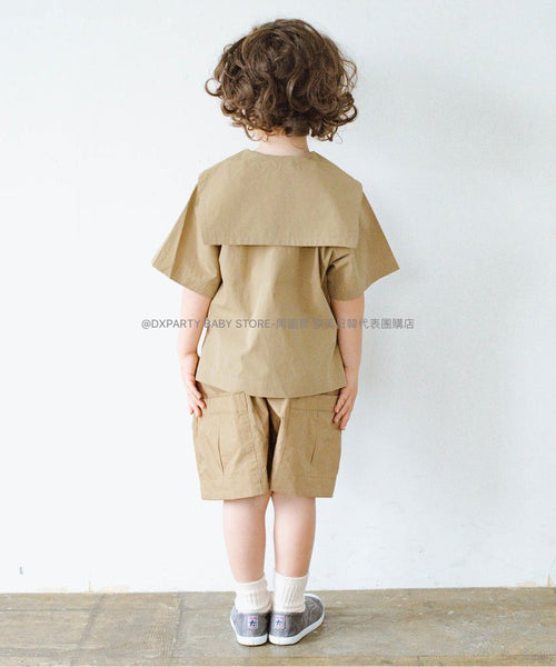 日本童裝 p.prem#r 水手領短袖襯衫 80-140cm 男童款 夏季 TOPS