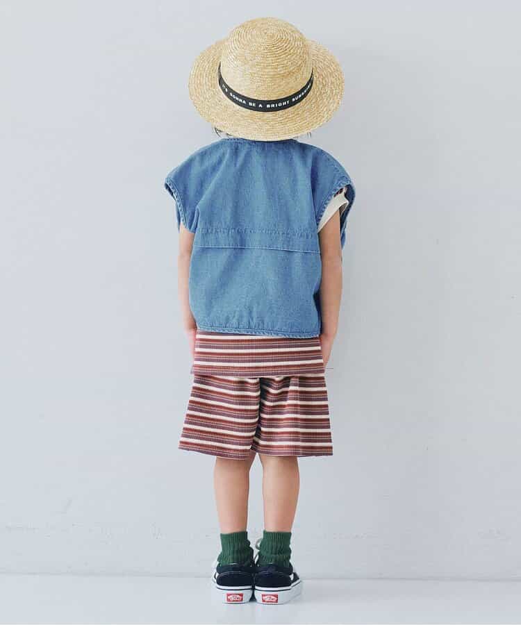 Japanese children's clothing p.prem#r 3D pocket work vest jacket 80-140cm boys/girls summer outerwear