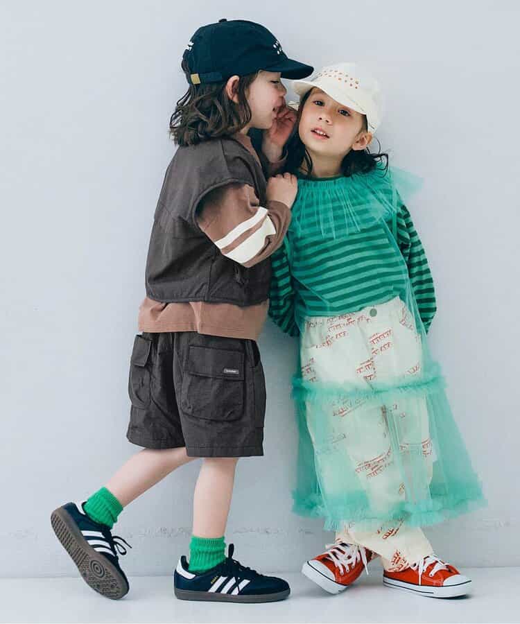 Japanese children's clothing p.prem#r 3D pocket work vest jacket 80-140cm boys/girls summer outerwear