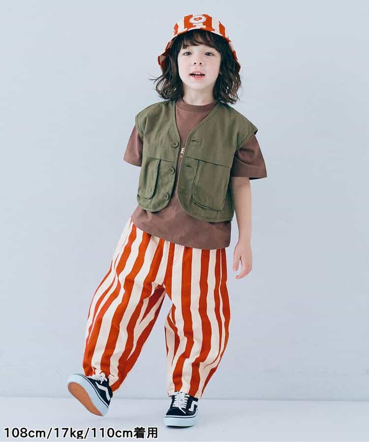Japanese children's clothing p.prem#r 3D pocket work vest jacket 80-140cm boys/girls summer outerwear