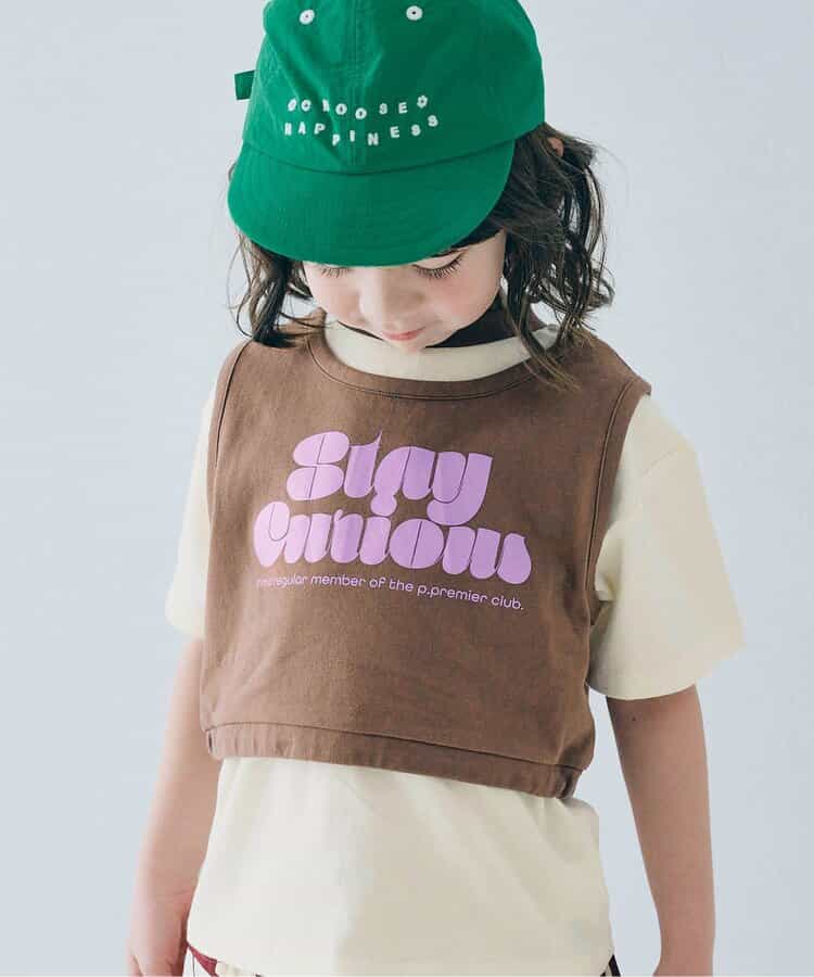 Japanese children's clothing p.prem#r vest T-shirt two-piece set 80-140cm boys/girls summer TOPS