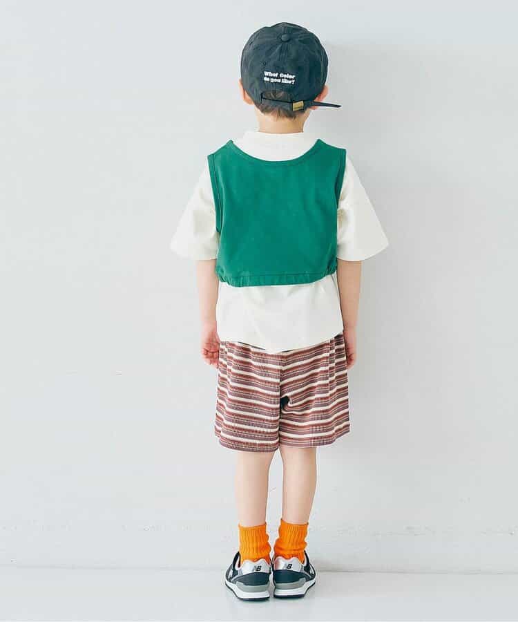Japanese children's clothing p.prem#r vest T-shirt two-piece set 80-140cm boys/girls summer TOPS