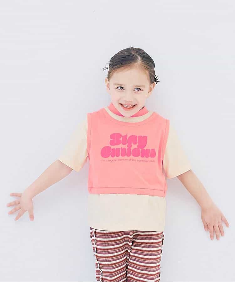 Japanese children's clothing p.prem#r vest T-shirt two-piece set 80-140cm boys/girls summer TOPS