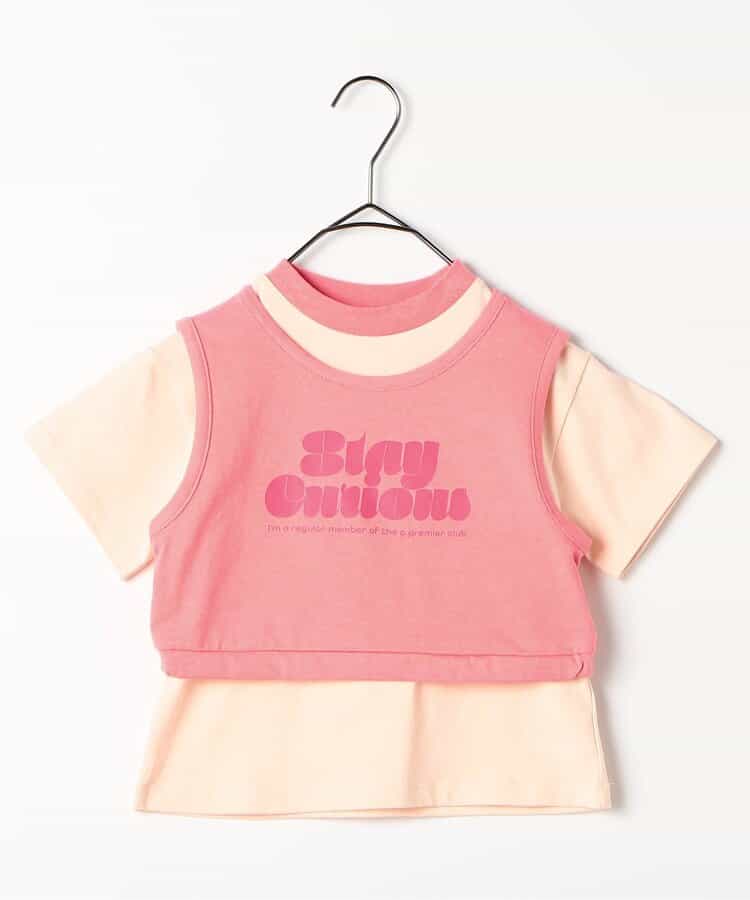 Japanese children's clothing p.prem#r vest T-shirt two-piece set 80-140cm boys/girls summer TOPS