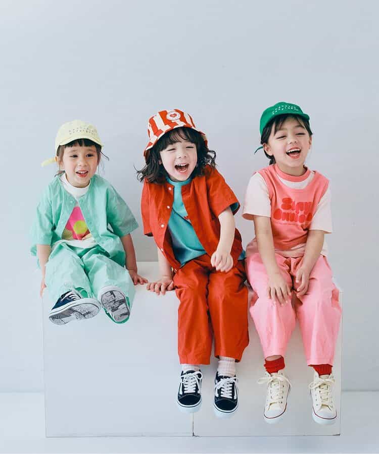 Japanese children's clothing p.prem#r vest T-shirt two-piece set 80-140cm boys/girls summer TOPS