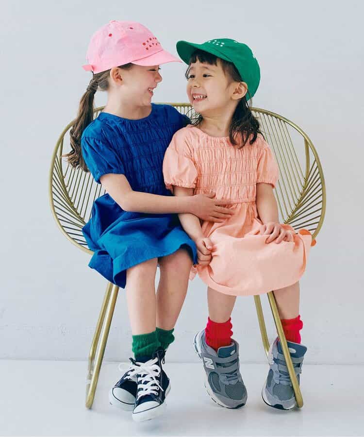 Japanese children's clothing p.prem#r cable pleated dress 80-140cm girls summer dresses
