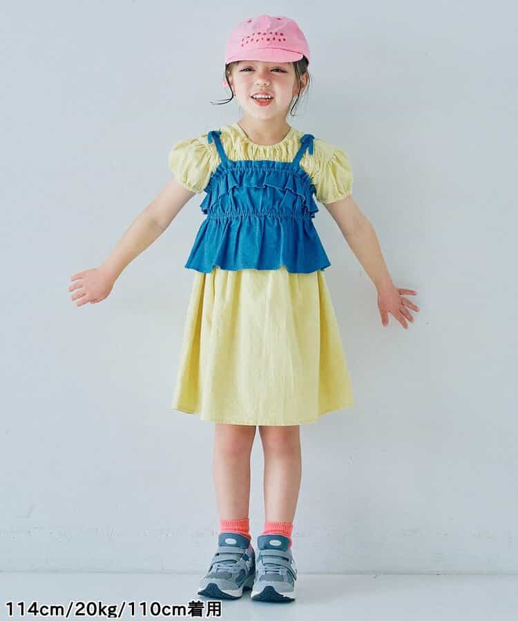 Japanese children's clothing p.prem#r cable pleated dress 80-140cm girls summer dresses