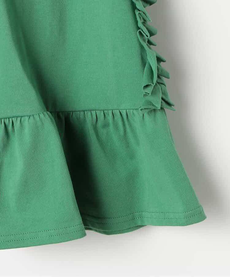 Japanese children's clothing p.prem#r side pleated short-sleeved dress 80-140cm girls summer dresses