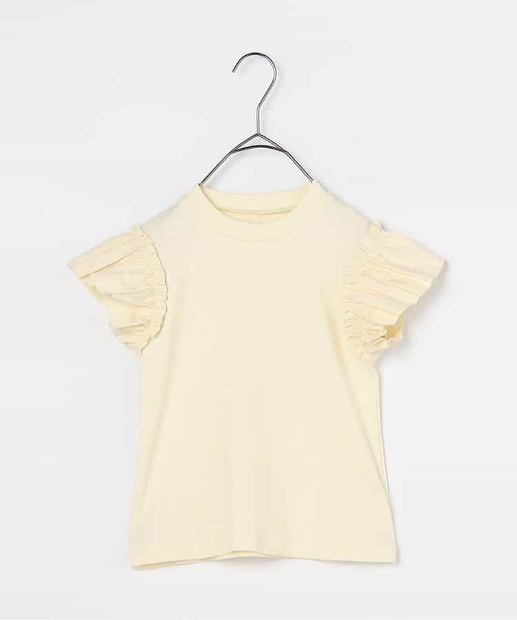 Japanese children's clothing p.prem#r 2Way slip skirt & ruffle sleeve top two-piece set 80-140cm girls summer TOPS SKIRTS