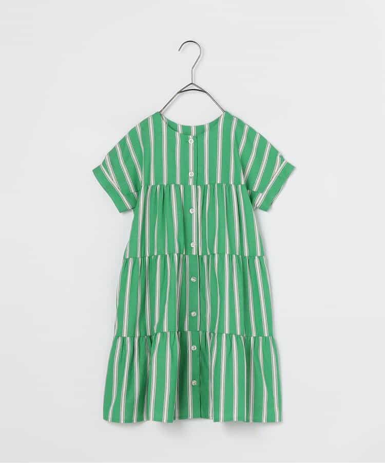 Japanese children's clothing p.prem#r 2Way reversible two-way wear front and back striped shirt dress 80-140cm girls summer dresses