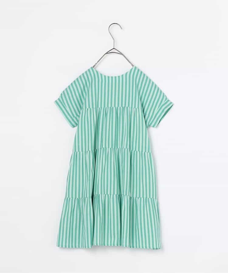 Japanese children's clothing p.prem#r 2Way reversible two-way wear front and back striped shirt dress 80-140cm girls summer dresses
