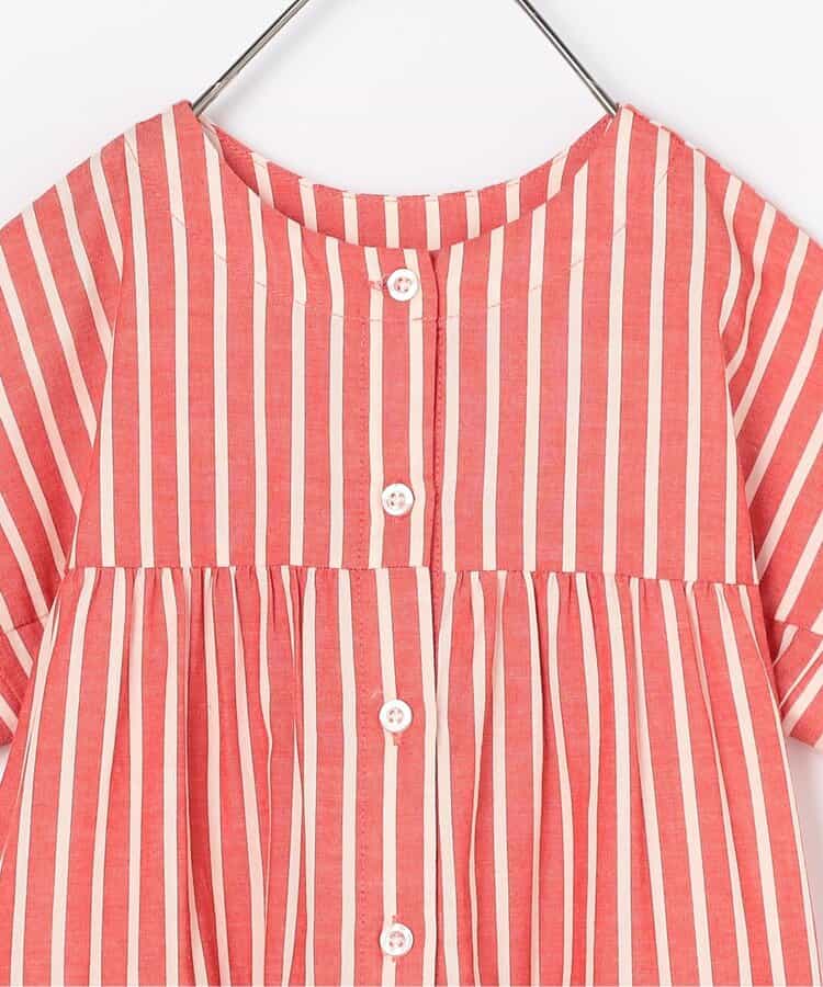 Japanese children's clothing p.prem#r 2Way reversible two-way wear front and back striped shirt dress 80-140cm girls summer dresses