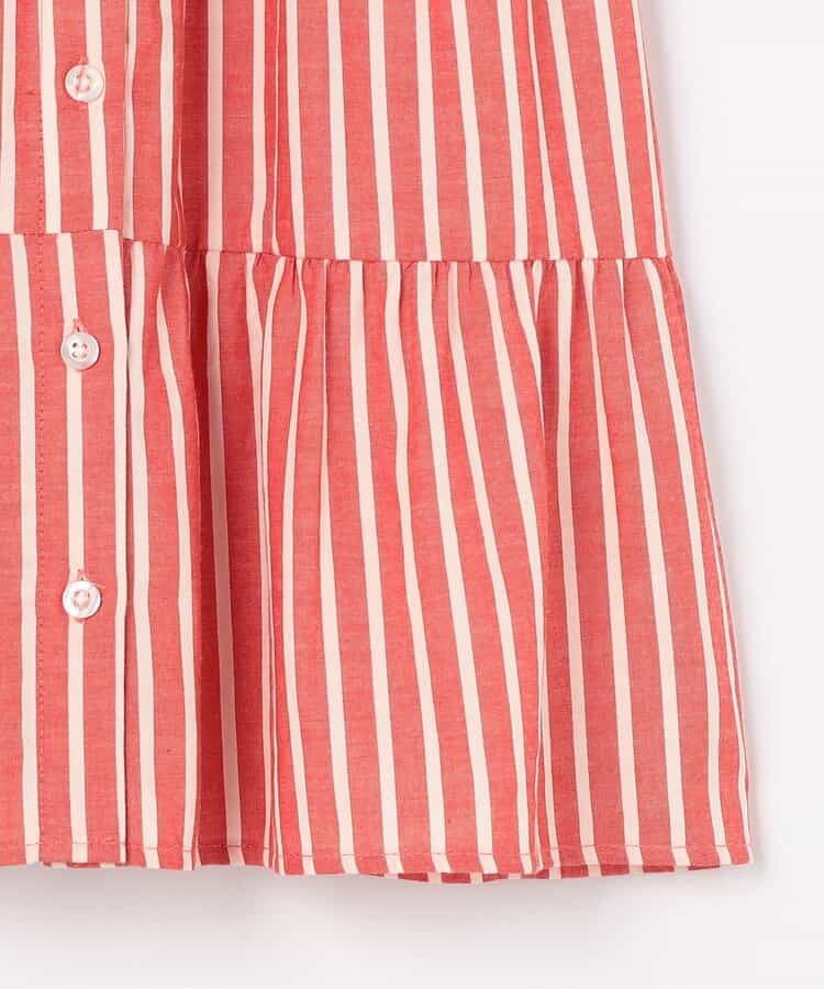 Japanese children's clothing p.prem#r 2Way reversible two-way wear front and back striped shirt dress 80-140cm girls summer dresses