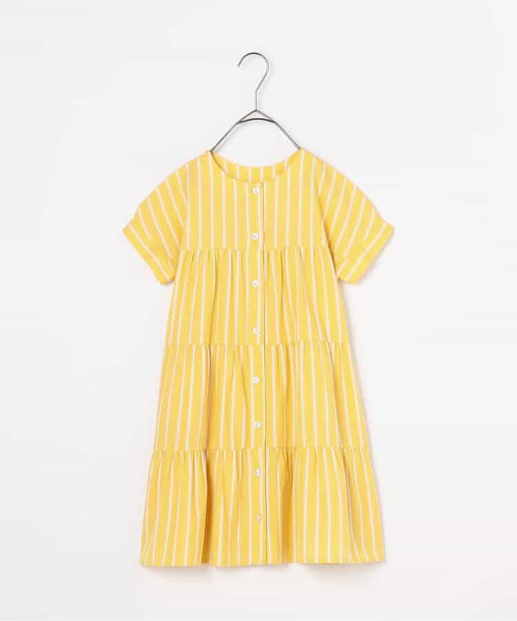 Japanese children's clothing p.prem#r 2Way reversible two-way wear front and back striped shirt dress 80-140cm girls summer dresses