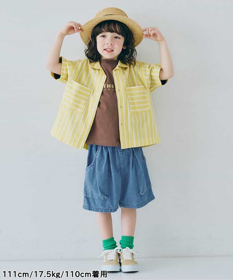 Japanese children's clothing p.prem#r 3D pocket work shorts 80-140cm boys/girls summer PANTS