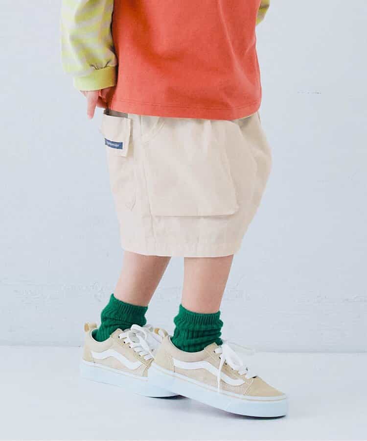 Japanese children's clothing p.prem#r 3D pocket work shorts 80-140cm boys/girls summer PANTS