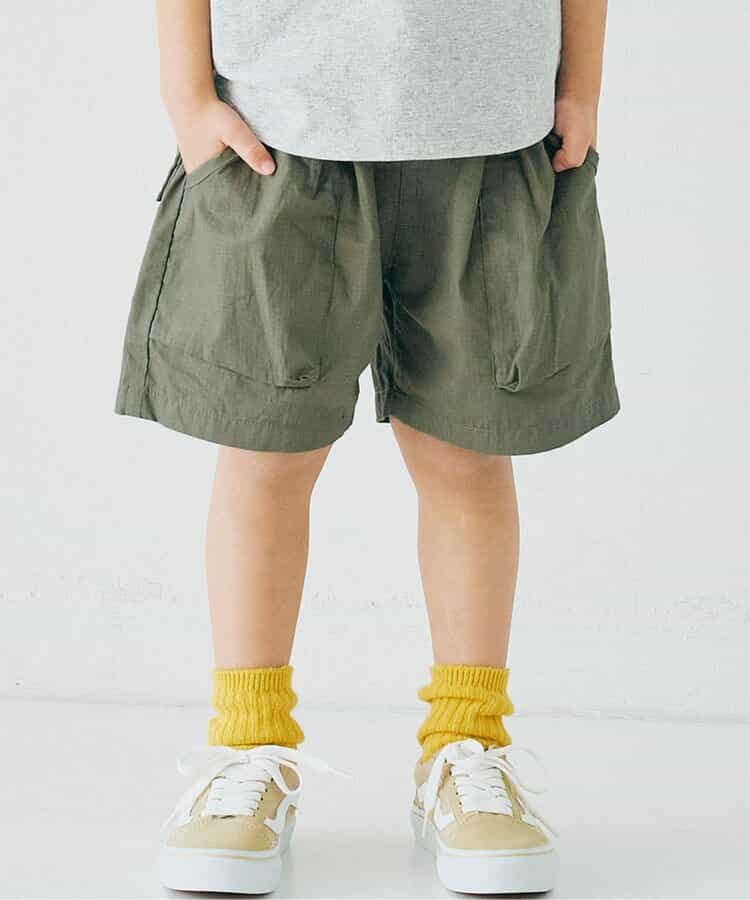Japanese children's clothing p.prem#r 3D pocket work shorts 80-140cm boys/girls summer PANTS