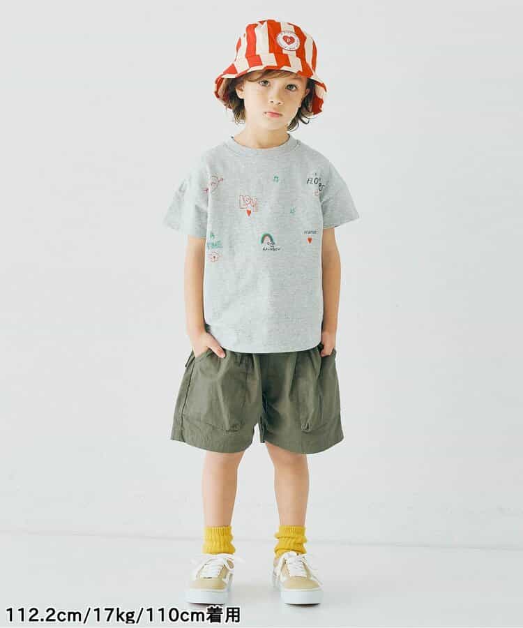 Japanese children's clothing p.prem#r 3D pocket work shorts 80-140cm boys/girls summer PANTS