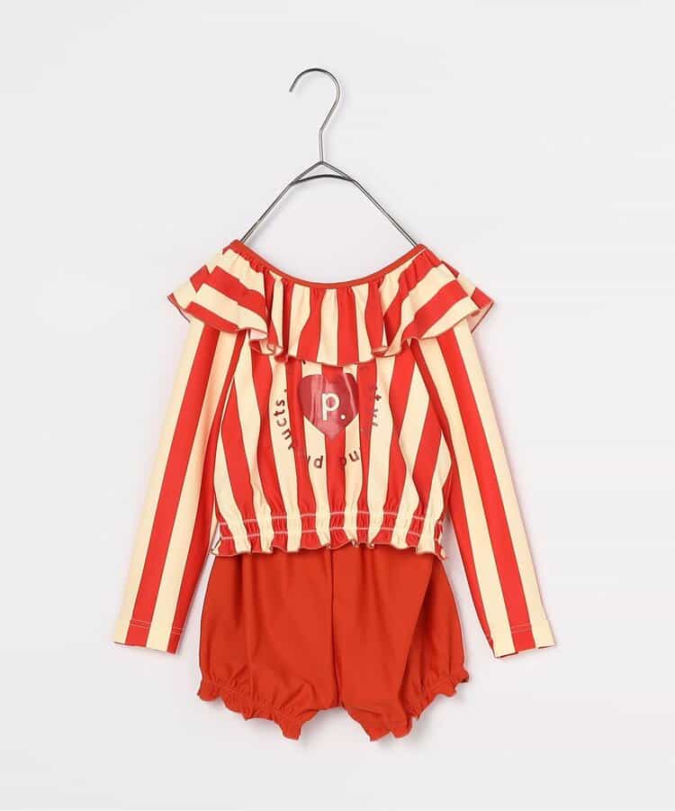 Japanese children's clothing p.prem#r UV protection swimsuit two-piece set 80-140cm girls summer water play swimsuit special edition
