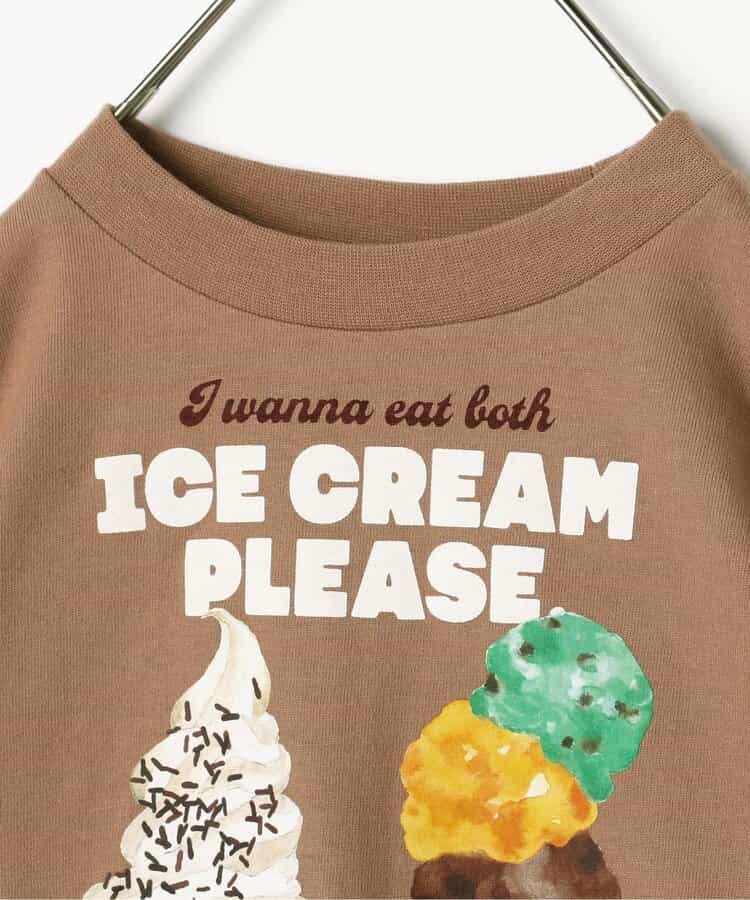 Japanese children's clothing p.prem#r ice cream print top 80-140cm boys/girls summer TOPS