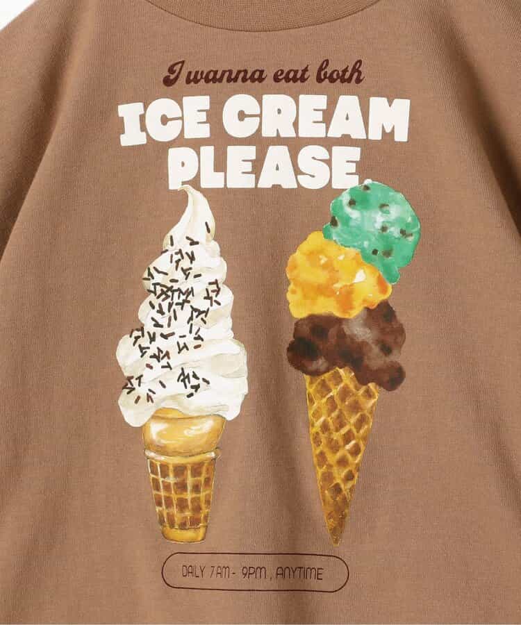 Japanese children's clothing p.prem#r ice cream print top 80-140cm boys/girls summer TOPS