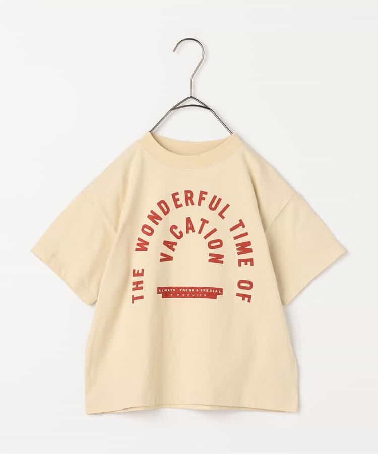 Japanese children's clothing p.prem#r letter print short-sleeved top 80-140cm boys/girls summer TOPS