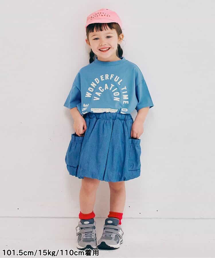 Japanese children's clothing p.prem#r letter print short-sleeved top 80-140cm boys/girls summer TOPS