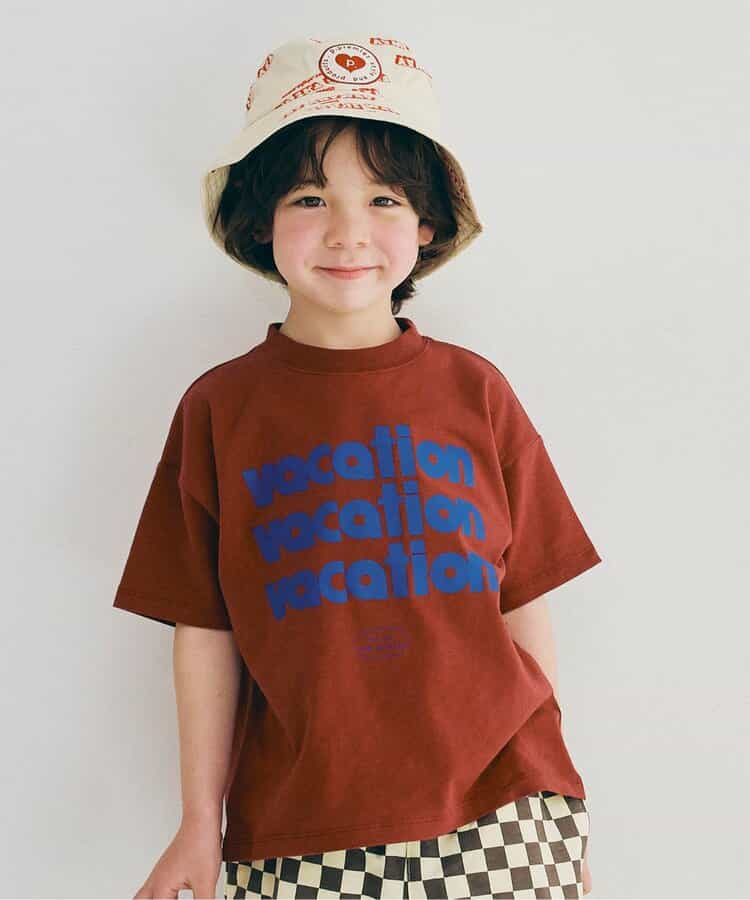 Japanese children's clothing p.prem#r letter print short-sleeved top 80-140cm boys/girls summer TOPS