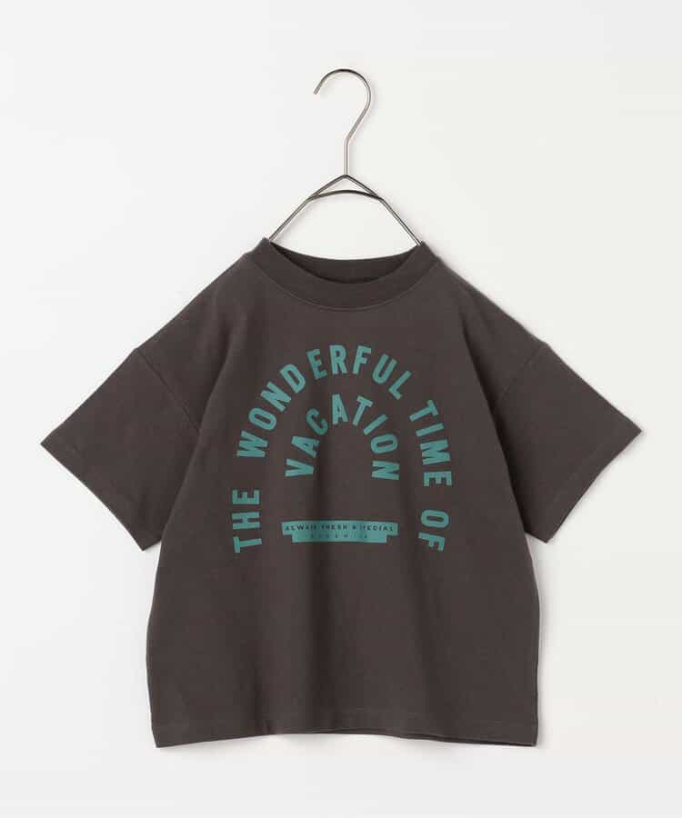 Japanese children's clothing p.prem#r letter print short-sleeved top 80-140cm boys/girls summer TOPS