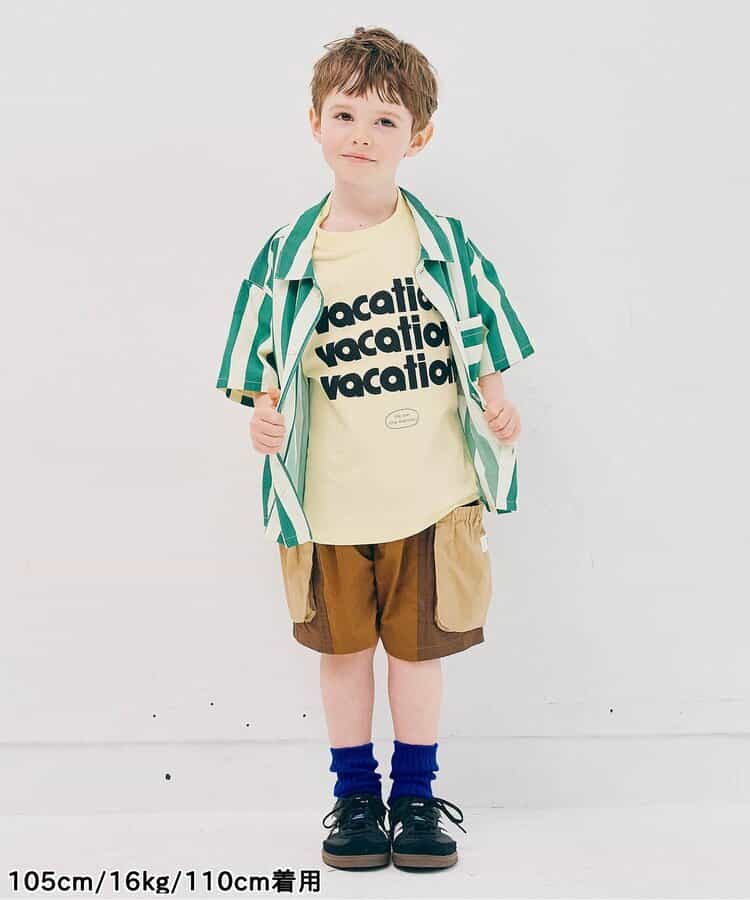 Japanese children's clothing p.prem#r letter print short-sleeved top 80-140cm boys/girls summer TOPS